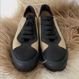 Chanel two tone shoes